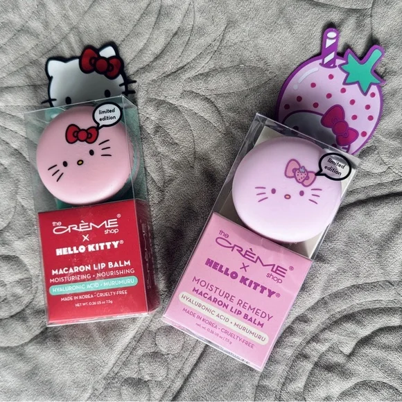 Crème Shop x Hello Kitty Bundle w/ Char Charms Staw Toppers & Macaron Lip Balm - Picture 3 of 4